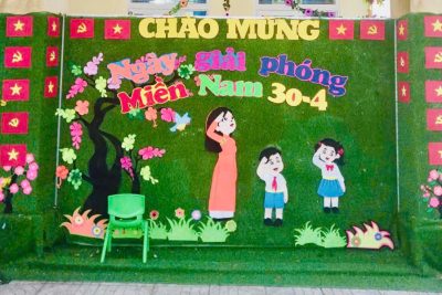 Hoạt đồng Chào mừng ngày giải phóng miền Nam 30/4 của Trường Mầm non An Hải
